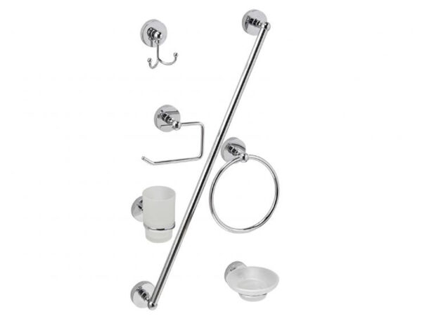 JGO. ACC P/BAÑO 6 PIEZAS CROMO VIVA UNO