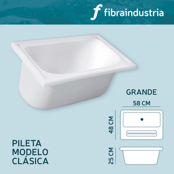 PILETA GRANDE S/MESADA 0.58X0.48 MTS